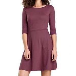 Toad&Co Faro Dress - Burgundy Heather Size Small